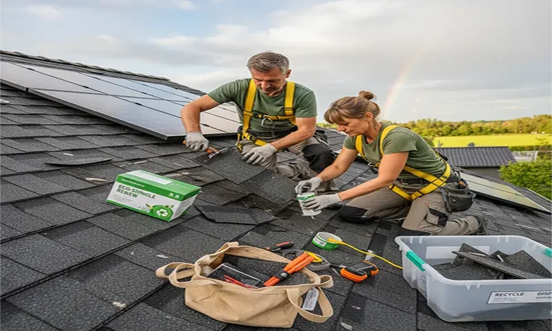 Eco-friendly roof shingle repair for storm-damaged homes